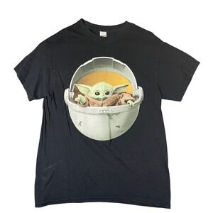 Gildan Black Baby Yoda The Child Star Wars T Shirt Men's Medium Casual Funny